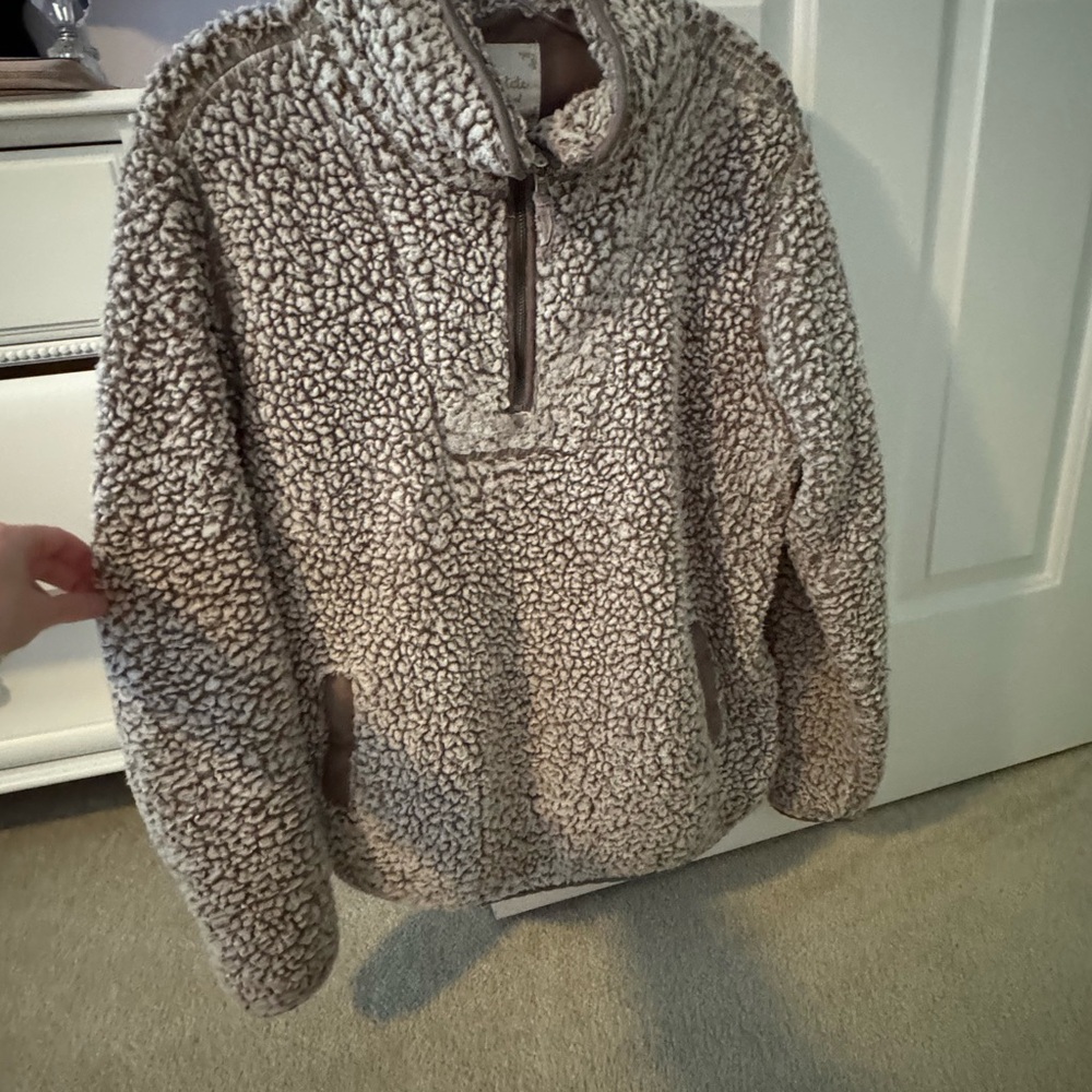 Cozy Sherpa Fleece Pullover Sweater